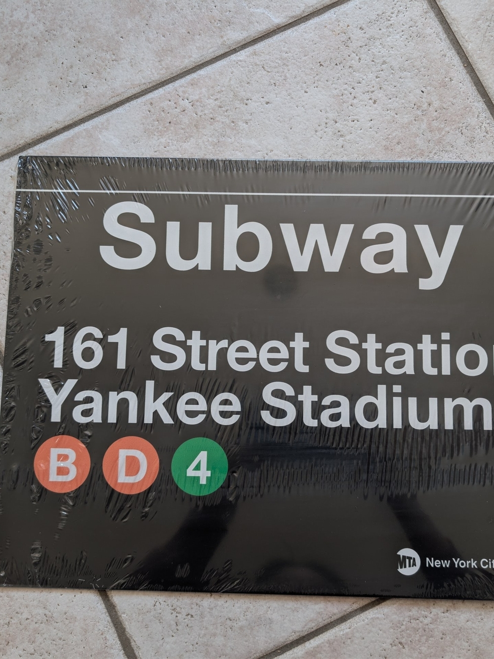 Wall Decor Bundle Set of 3 NYC Subway Sign Vintage Tray Abstract Art Home Decor